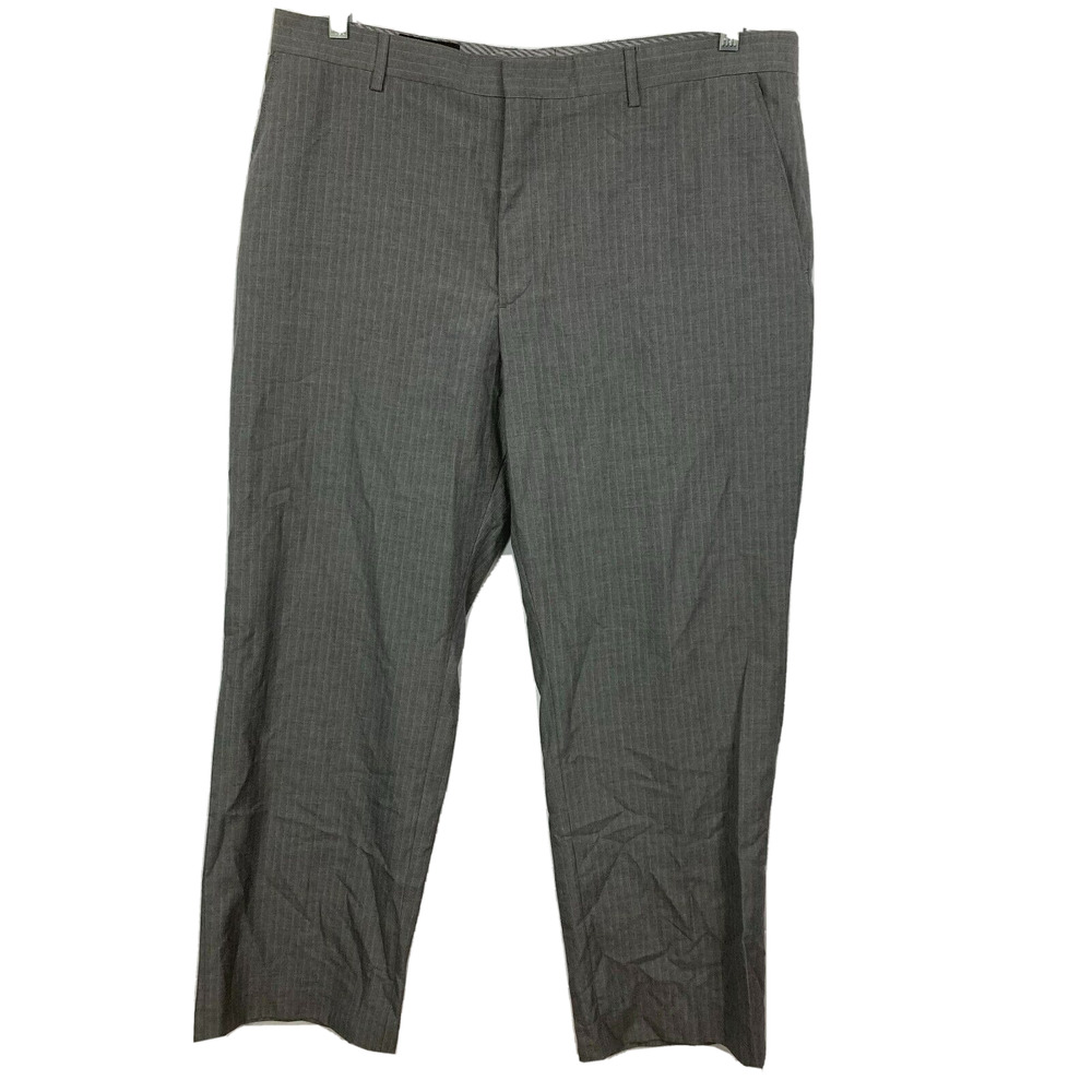 Banana Republic Pants Mens Sz 38x30 Heather Gray Dress Tailored Pinstripe